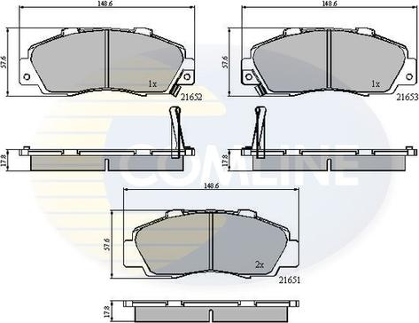 Comline CBP3551 - Kit de plaquettes de frein, frein à disque cwaw.fr