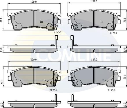 Comline CBP3510 - Kit de plaquettes de frein, frein à disque cwaw.fr