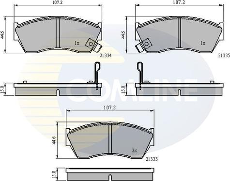 Comline CBP3518 - Kit de plaquettes de frein, frein à disque cwaw.fr