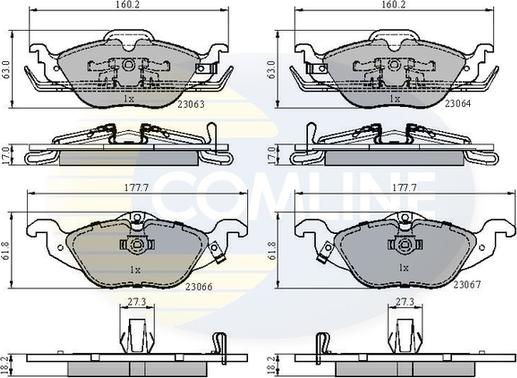 Comline CBP3584 - Kit de plaquettes de frein, frein à disque cwaw.fr