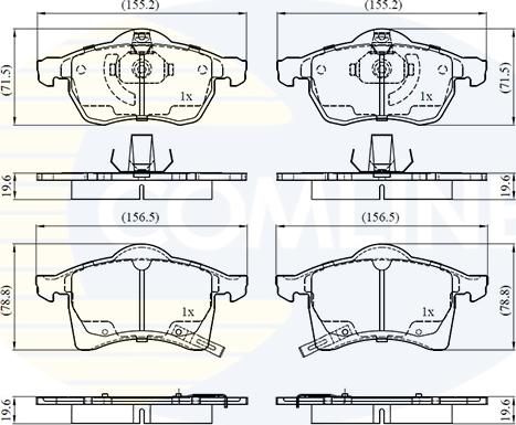 Comline CBP3583 - Kit de plaquettes de frein, frein à disque cwaw.fr