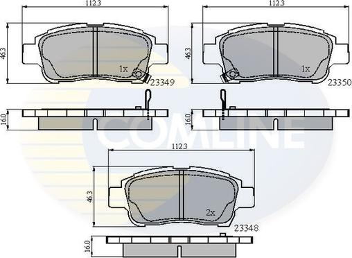 Comline CBP3582 - Kit de plaquettes de frein, frein à disque cwaw.fr