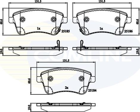 Comline CBP36047 - Kit de plaquettes de frein, frein à disque cwaw.fr