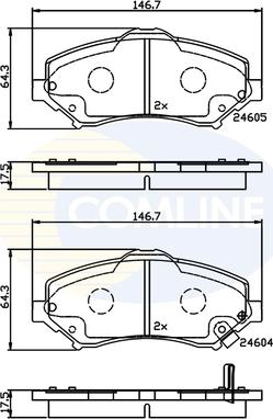 Comline CBP36066 - Kit de plaquettes de frein, frein à disque cwaw.fr