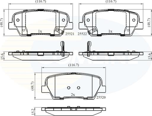 Comline CBP36009 - Kit de plaquettes de frein, frein à disque cwaw.fr