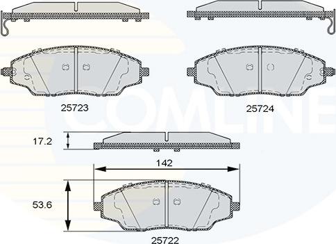 Comline CBP36083 - Kit de plaquettes de frein, frein à disque cwaw.fr