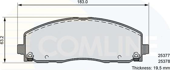 Comline CBP36103 - Kit de plaquettes de frein, frein à disque cwaw.fr