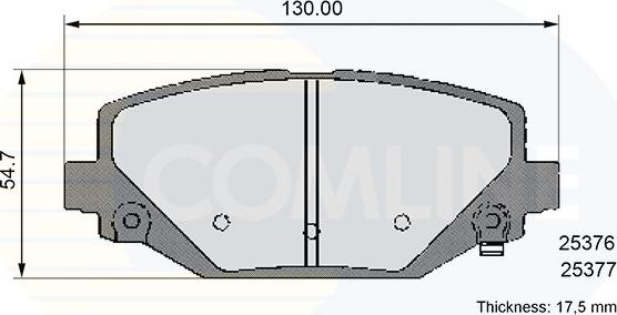 Comline CBP36102 - Kit de plaquettes de frein, frein à disque cwaw.fr