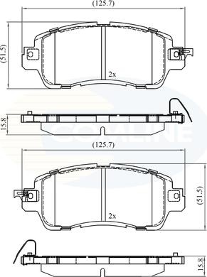 Comline CBP36115 - Kit de plaquettes de frein, frein à disque cwaw.fr