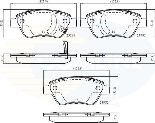 Comline CBP31594 - Kit de plaquettes de frein, frein à disque cwaw.fr