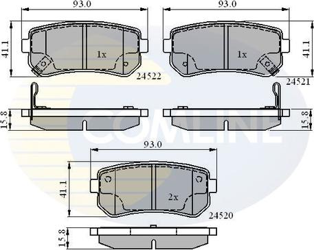 Comline CBP31543 - Kit de plaquettes de frein, frein à disque cwaw.fr