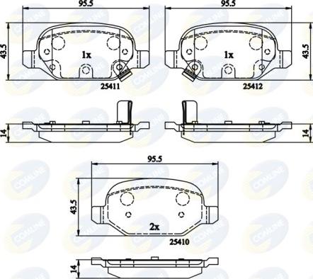 Comline CBP31559 - Kit de plaquettes de frein, frein à disque cwaw.fr