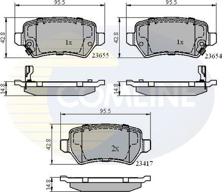 Comline CBP31551 - Kit de plaquettes de frein, frein à disque cwaw.fr