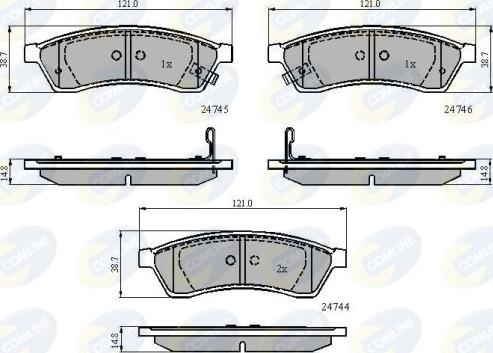 Comline CBP31568 - Kit de plaquettes de frein, frein à disque cwaw.fr