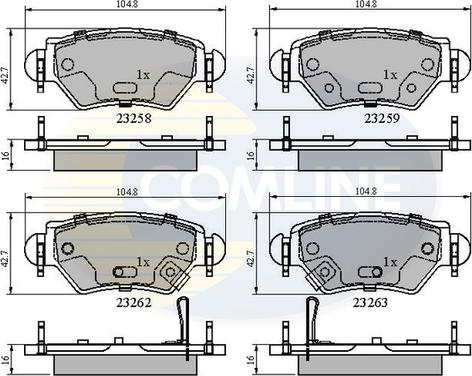 Comline CBP31504 - Kit de plaquettes de frein, frein à disque cwaw.fr