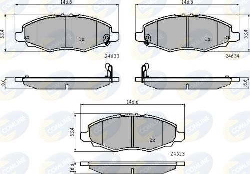 Comline CBP31508 - Kit de plaquettes de frein, frein à disque cwaw.fr