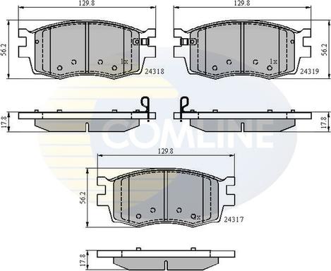 Comline CBP31519 - Kit de plaquettes de frein, frein à disque cwaw.fr