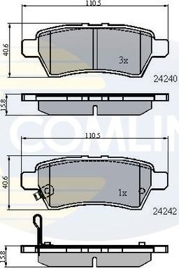 Comline CBP31518 - Kit de plaquettes de frein, frein à disque cwaw.fr