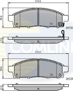 Comline CBP31584 - Kit de plaquettes de frein, frein à disque cwaw.fr