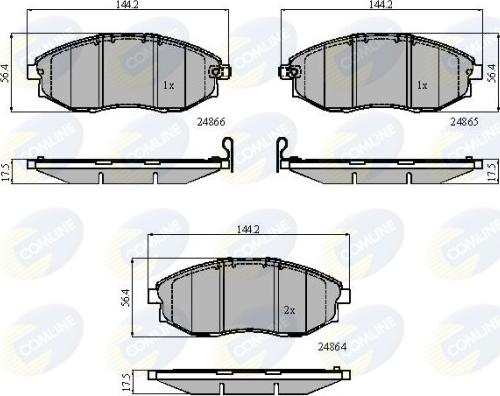 Comline CBP31585 - Kit de plaquettes de frein, frein à disque cwaw.fr