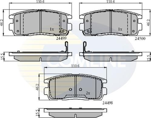 Comline CBP31580 - Kit de plaquettes de frein, frein à disque cwaw.fr