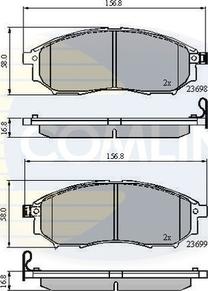 Comline CBP31524 - Kit de plaquettes de frein, frein à disque cwaw.fr