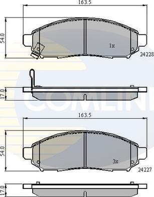 Comline CBP31520 - Kit de plaquettes de frein, frein à disque cwaw.fr