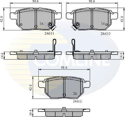 Comline CBP31579 - Kit de plaquettes de frein, frein à disque cwaw.fr