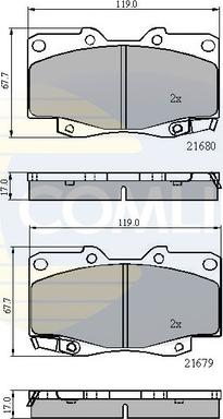 Comline CBP31574 - Kit de plaquettes de frein, frein à disque cwaw.fr