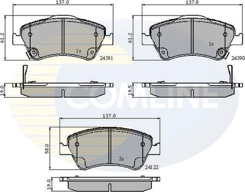 Comline CBP31576 - Kit de plaquettes de frein, frein à disque cwaw.fr