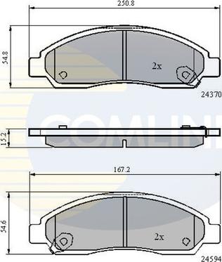 Comline CBP31573 - Kit de plaquettes de frein, frein à disque cwaw.fr