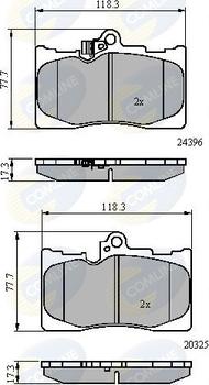 Comline CBP31605 - Kit de plaquettes de frein, frein à disque cwaw.fr