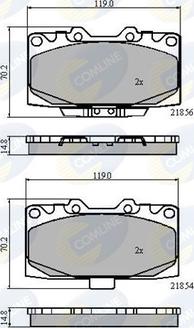 Comline CBP31614 - Kit de plaquettes de frein, frein à disque cwaw.fr