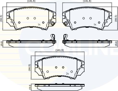 Comline CBP31680 - Kit de plaquettes de frein, frein à disque cwaw.fr