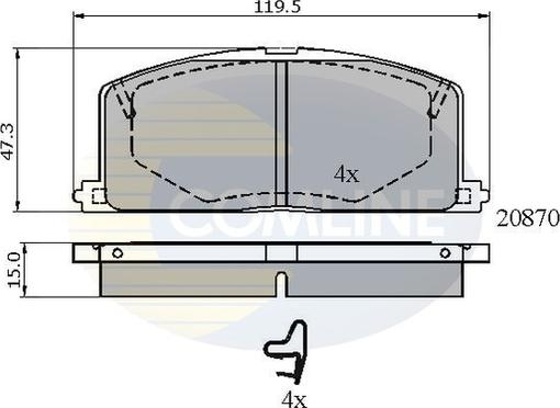 Comline CBP3163 - Kit de plaquettes de frein, frein à disque cwaw.fr