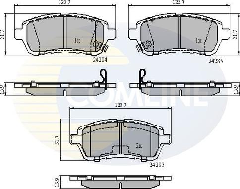 Comline CBP31620 - Kit de plaquettes de frein, frein à disque cwaw.fr