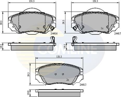 Comline CBP31679 - Kit de plaquettes de frein, frein à disque cwaw.fr