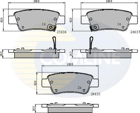 Comline CBP31674 - Kit de plaquettes de frein, frein à disque cwaw.fr