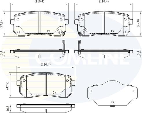 Comline CBP31675 - Kit de plaquettes de frein, frein à disque cwaw.fr