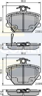 Comline CBP31019 - Kit de plaquettes de frein, frein à disque cwaw.fr