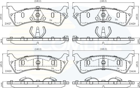 Comline CBP31015 - Kit de plaquettes de frein, frein à disque cwaw.fr