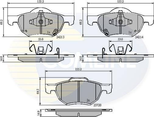 Comline CBP31195 - Kit de plaquettes de frein, frein à disque cwaw.fr