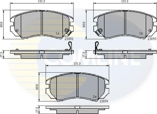 Comline CBP31196 - Kit de plaquettes de frein, frein à disque cwaw.fr