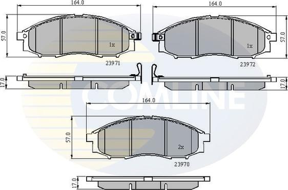 Comline CBP31193 - Kit de plaquettes de frein, frein à disque cwaw.fr