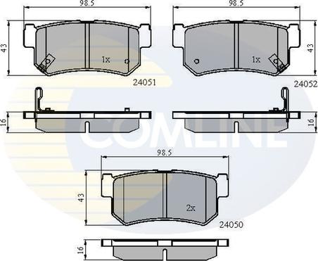 Comline CBP31192 - Kit de plaquettes de frein, frein à disque cwaw.fr