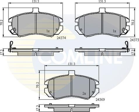 Comline CBP31197 - Kit de plaquettes de frein, frein à disque cwaw.fr