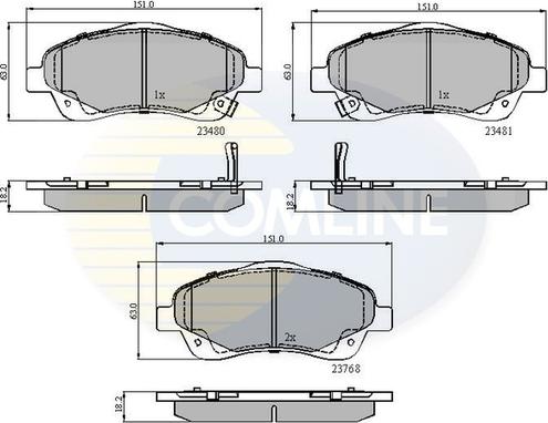 Comline CBP31140 - Kit de plaquettes de frein, frein à disque cwaw.fr