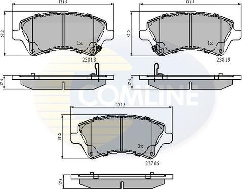 Comline CBP31154 - Kit de plaquettes de frein, frein à disque cwaw.fr