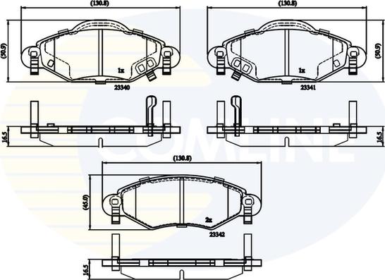 Comline CBP31152 - Kit de plaquettes de frein, frein à disque cwaw.fr