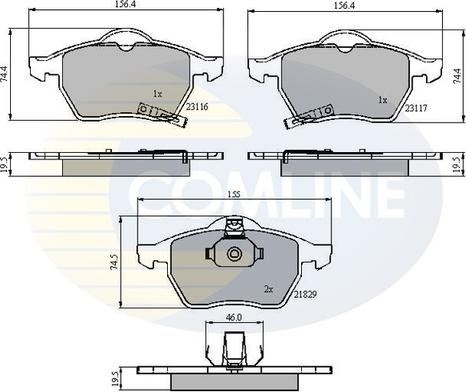 Comline CBP31167 - Kit de plaquettes de frein, frein à disque cwaw.fr